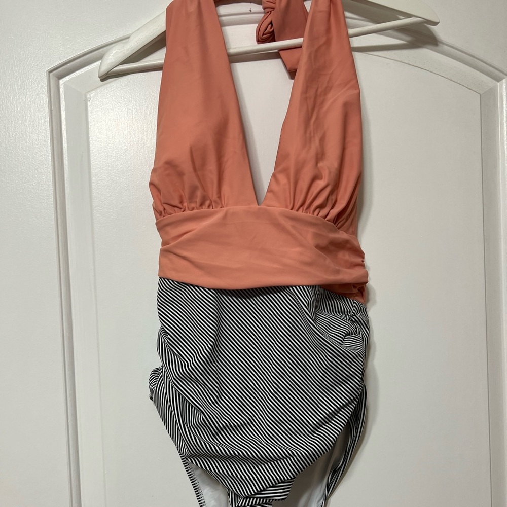 Cupshe Pink and Striped One Piece